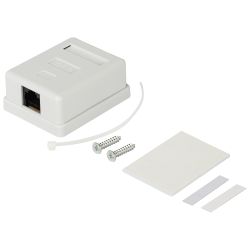 Розетка компьютерная RJ-45 ЭРА RJ01UN категория 5е неэкранированная 1-порт упаковка 40 штук