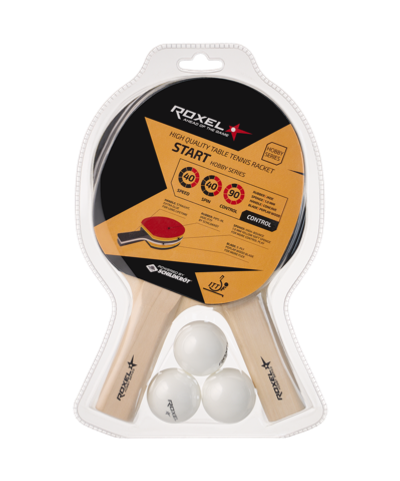 Набор для настольного тенниса Hobby Start, 2 ракетки, 3 мяча