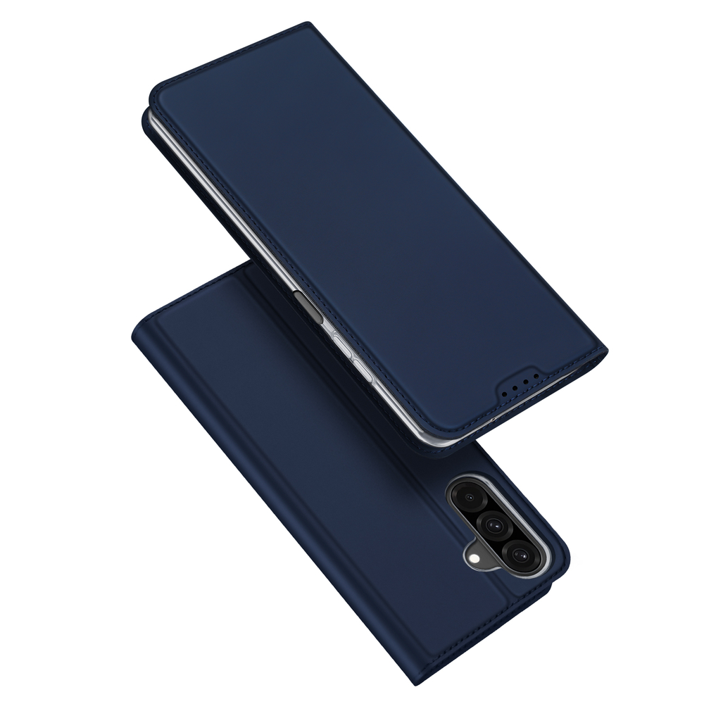 Чехол книжка из PU кожи синего цвета от Dux Ducis для Samsung Galaxy A26 5G, серия Skin Pro Series Case