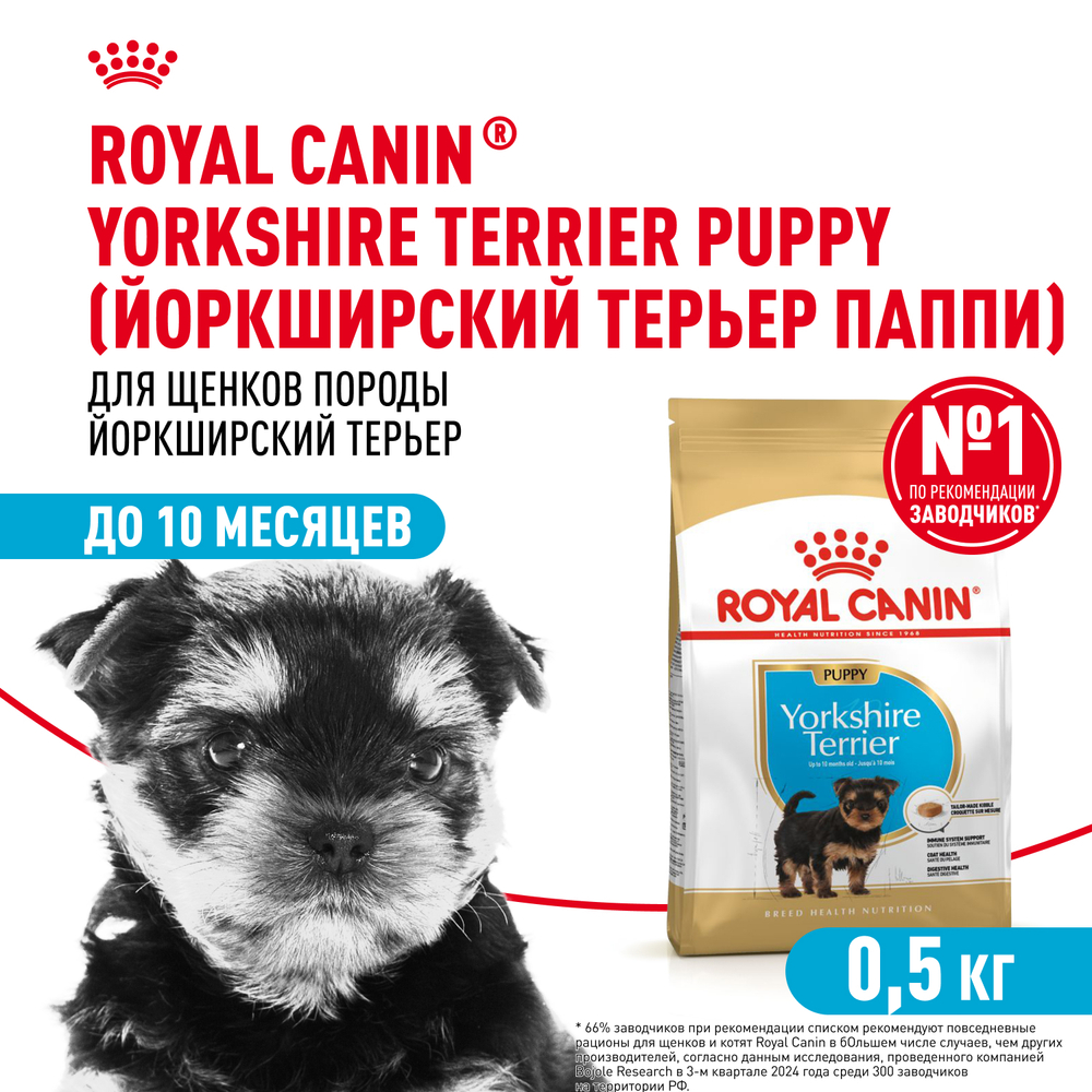 Royal Canin Yorkshire Terrier Puppy Корм сухой для щенков породы Йоркширский Терьер до 10 месяцев - 0,5 кг