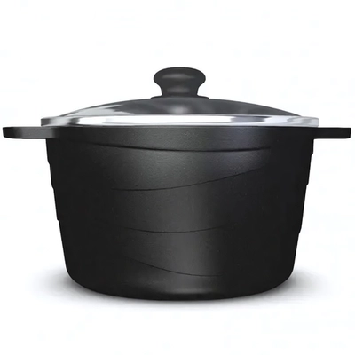 Кастрюля литой алюминий 3л «Neva Granite» со стекл. крышкой NG6630