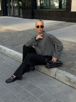 Брюки прямого кроя в полоску