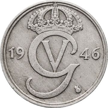 25 эре 1946 Швеция (никелевая бронза)