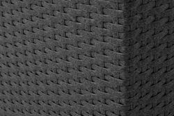 "Лунго" кашпо для цветов большое плетеное из искусственного ротанга, цвет графит