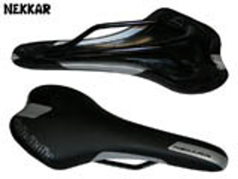 Седло SELLE ITALIA NEKKAR для шоссе/MTB  137x278мм, верх Duro-Tek, антишок, рельсы сталь, 270г, чёрн