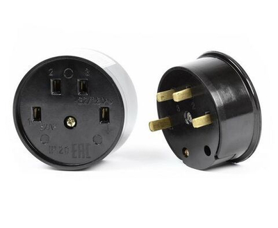 Разъем Smartbuy, для плиты 32А 380В 3P+PE (ОУ) карболитовый (SBE-IS1-380-C), черный