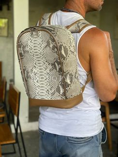 Рюкзак из кожи питона - BG-493