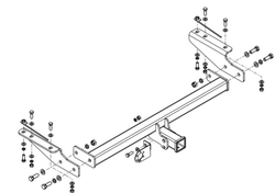 Фаркоп для JAC T6 2020- Тип шара: E. Нагрузки: 1500/100 кг, JC 01