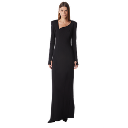 Платье с вырезом из джерси