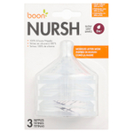 Boon, Nursh®, 100% силиконовая соска, от 0 месяцев, медленный поток, 3 соски