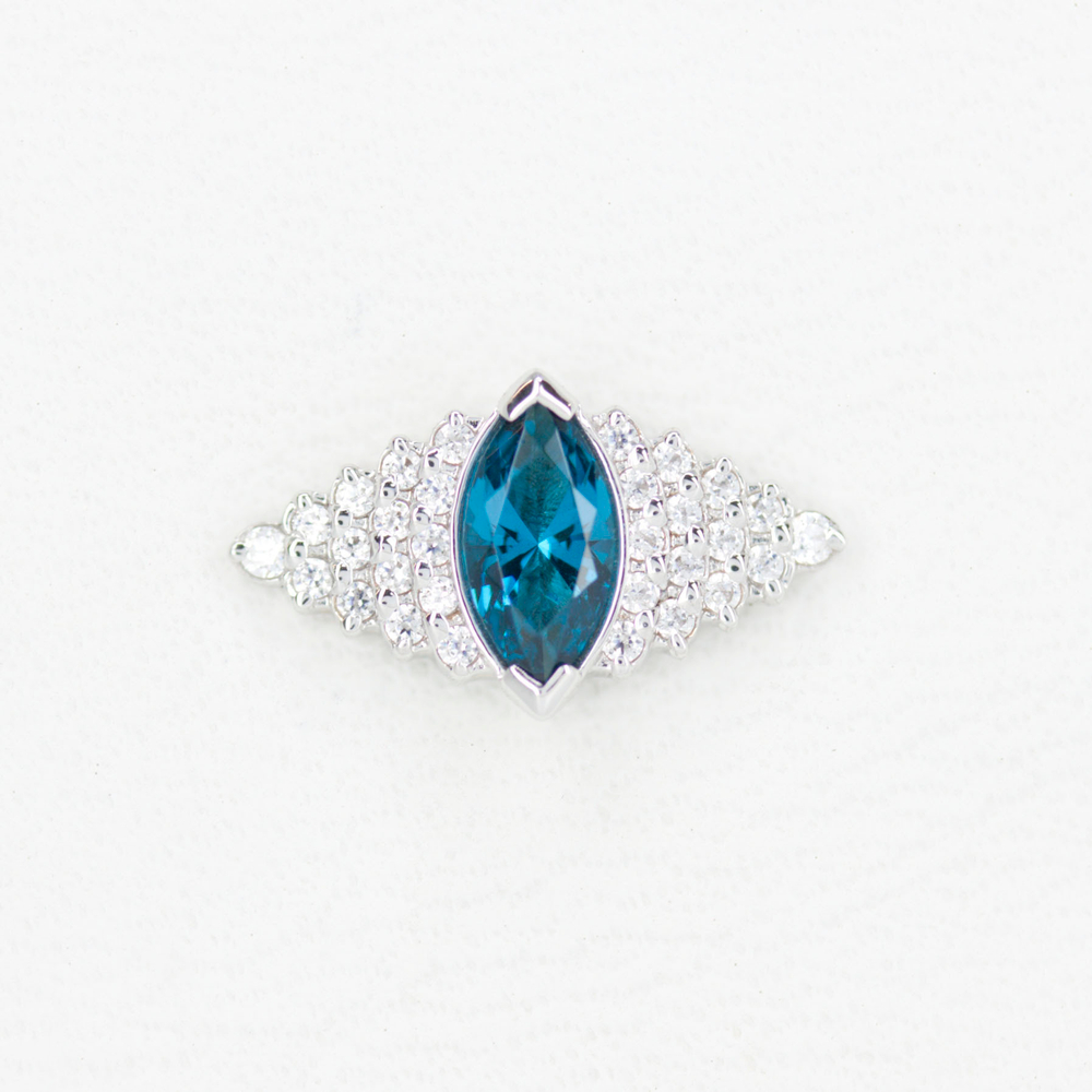 Avant tops with colored gem