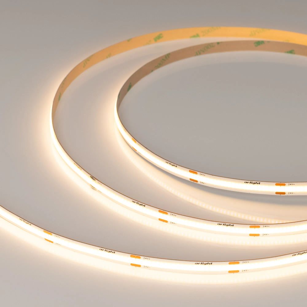 Светодиодная лента COB-X480-8mm 24V Warm2700 (8 W/m, IP20, CSP, 5m) (Arlight, -) 039060