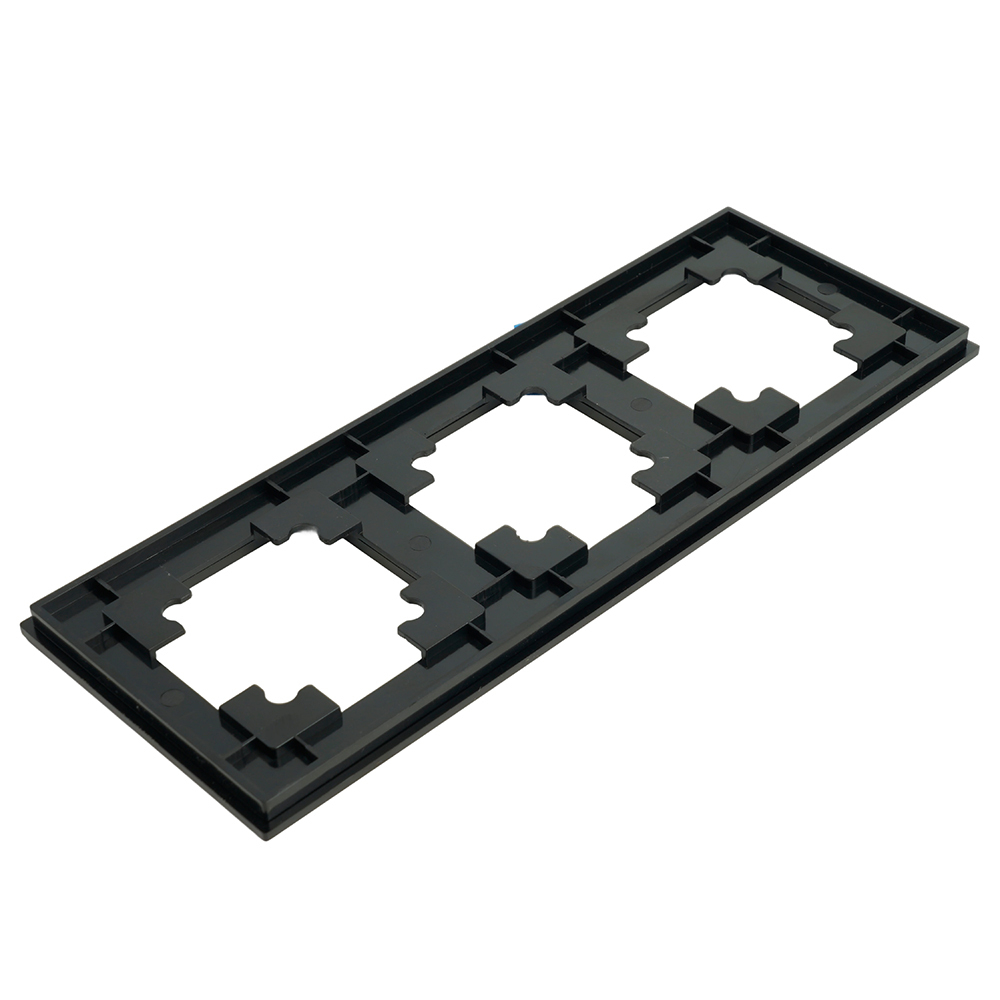 Рамка 3-местная, металл, STEKKER MFR00-7003-05, серия Катрин, черный 50020