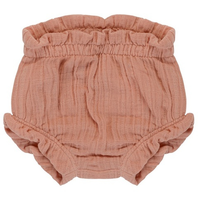 Шорты для новорожденных из хлопкового муслина цвета пыльной розы из коллекции essential 6-9m