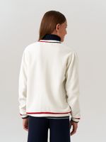 Кардиган бомбер для девочки AT1025 молочный