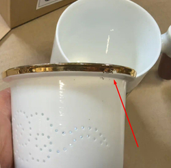 266123Y3 УЦЕНКА Кружка "Ласточки" с заварочной колбой, 300мл, h=110мм, белый фарфор