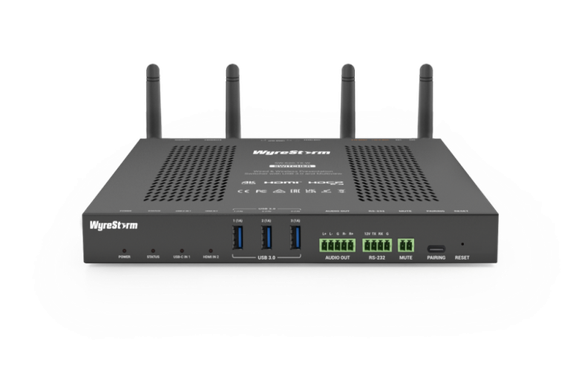 Wyrestorm SW-620-TX-W - презентационный коммутатор 2х2, BYOD, Airplay&Miracast, USB-C (питание до 100 Вт), HDMI 2.0 и USB 3.0, поддержка 4K@60 Гц (4:4:4), мультивьюер, де-эмбединг аудио, MST, беспроводной Host через APO-DG2-PRO, управление: LAN, RS-232