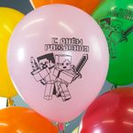 Воздушный Шар (12''/30 см) Пиксели, С Днем Рождения!, Ассорти, пастель, 2 ст, 25 шт.