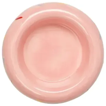 Mr.Kranch Миска "Bamboo" керамическая розовая на бамбуковой подставке, 250мл