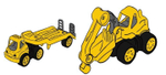 Пластмассовая игрушечная машина Toy Bibib "Эвакуатор с трактором", упакет полиэт.сетка