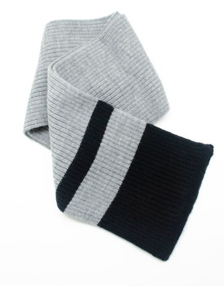 Шарф детский Ш13132-03/07 серый/черный