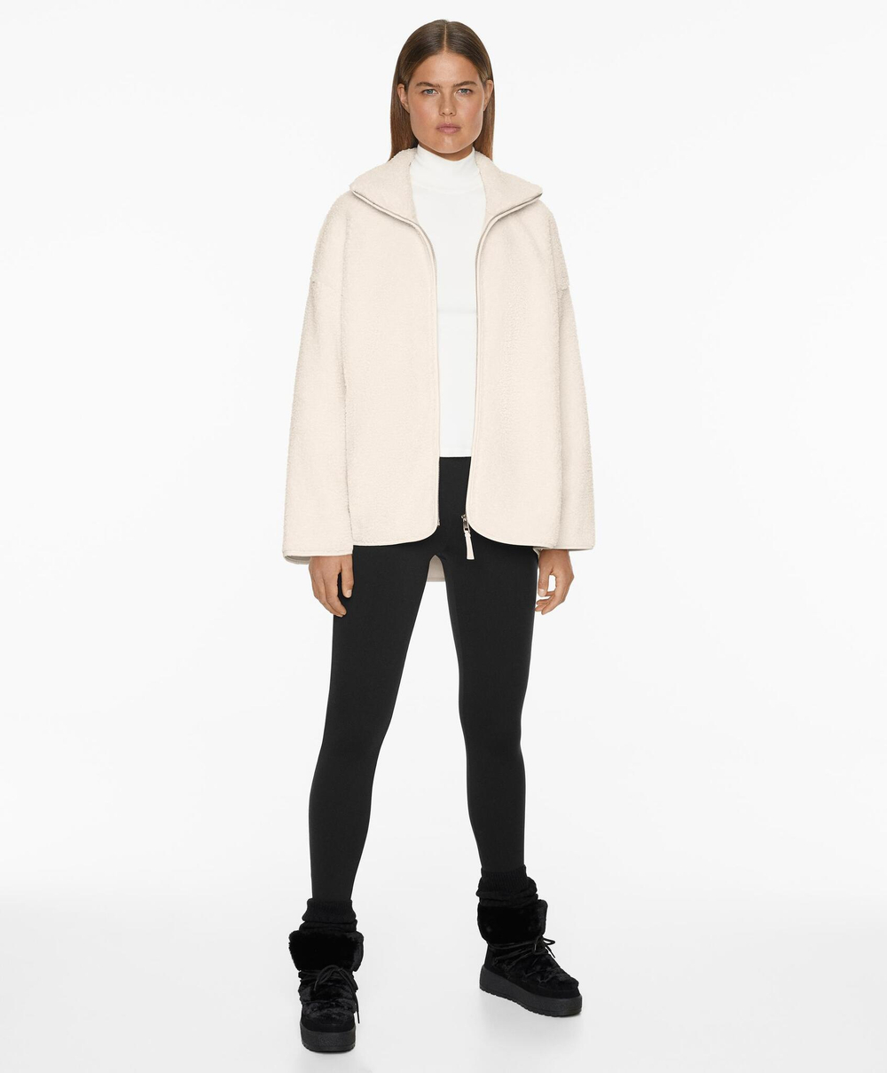 Oysho Куртка из искусственной шерсти, экрю