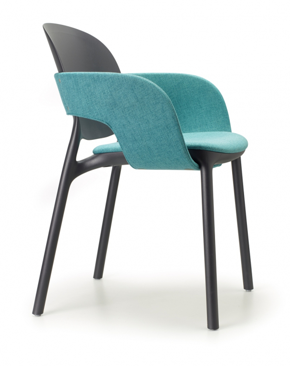 Кресло пластиковое с обивкой Scab Design Hug, антрацит