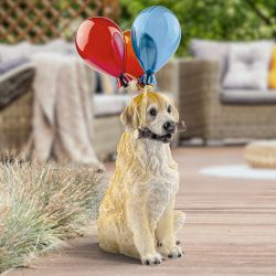 Светильник уличный ЭРА ERASF22-05 на солнечных батареях садовый Золотистый ретривер 48 см | Садовые декоративные светильники