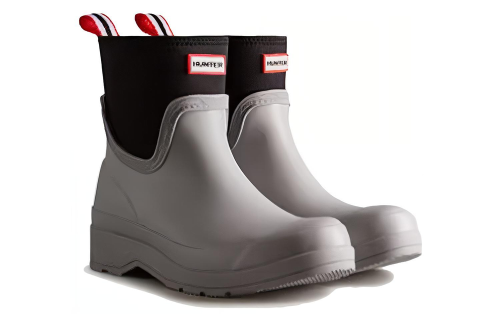HUNTER Waterproof And Wear resistant Comfortable Rain Boots Women"s Light Gray