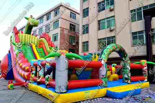 Профессиональный надувной батут "Гранд-саванна" 17*10*9 м