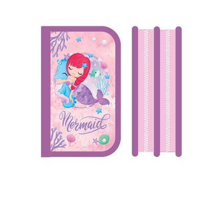 Пенал 2 секц. большой с откидной планкой 190*120 "Рисованная русалка 2023" (Пчелка)