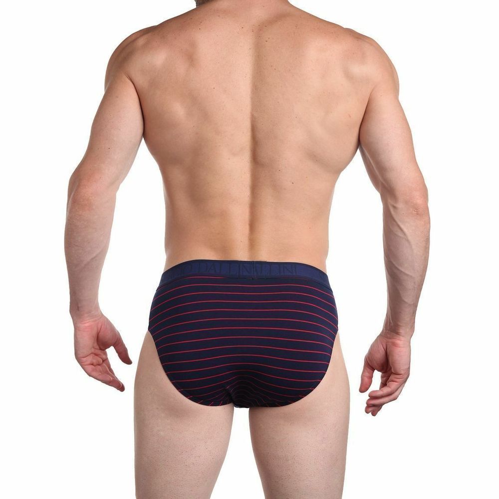 Мужские трусы брифы темно-синие в полоску Sergio Dallini SG2938-3