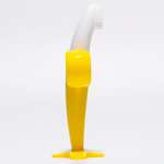 3780372 Детская зубная щетка,  прорезыватель - массажер «Банан», на присоске, с ограничителем,