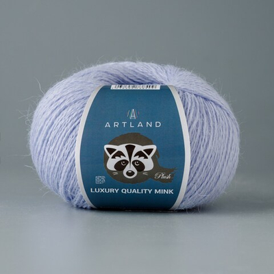 Пряжа "Норка" длинноворсовая Luxury, пух норки-70 % нейлон-30 %, голубая даль