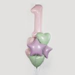 Шар (19''/48 см) Сердце, Олива, 1 шт.