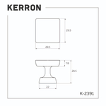 Ручка-кнопка, матовое золото K-2391 BSG