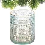 Подсвечник «Хрустальный блеск» 8,5*10 см, Голубой