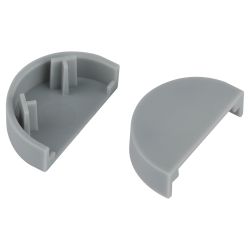 Заглушка ЭРА EC-KK-20-12-F для полукруглого кабель-канала серая 20х12мм 2шт/комплект | Кабель-канал полукруглый