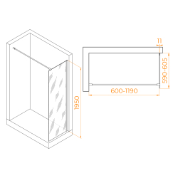 Душевая перегородка RGW WA-002W (Прозрачное, 600)