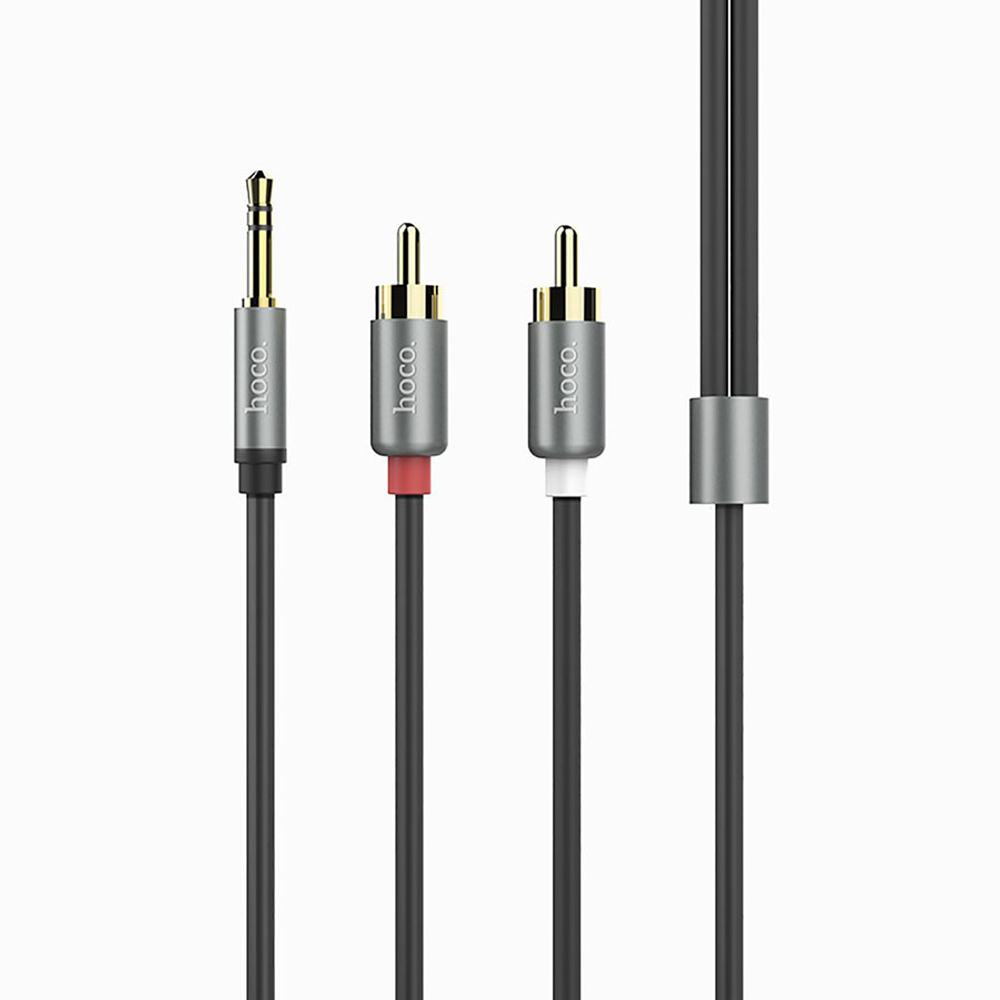 Кабель AUX [3.5 mm - RCA] Hoco UPA-10 Серебро