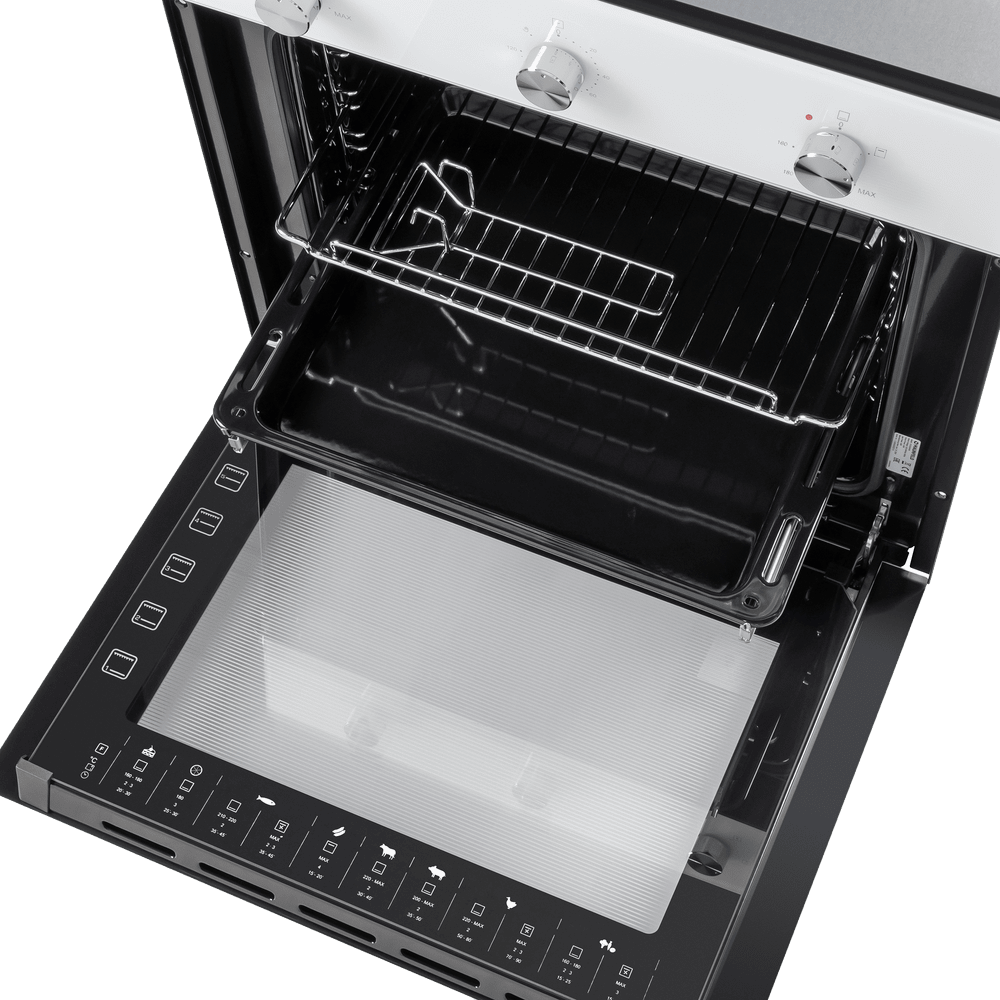 Встраиваемый газовый духовой шкаф Maunfeld EOGC604WSlim белый