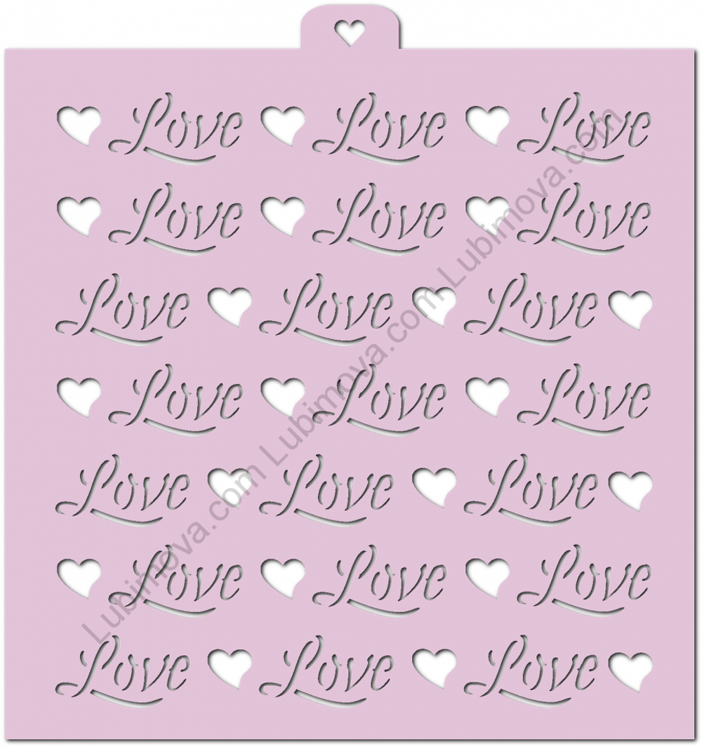Трафарет Love