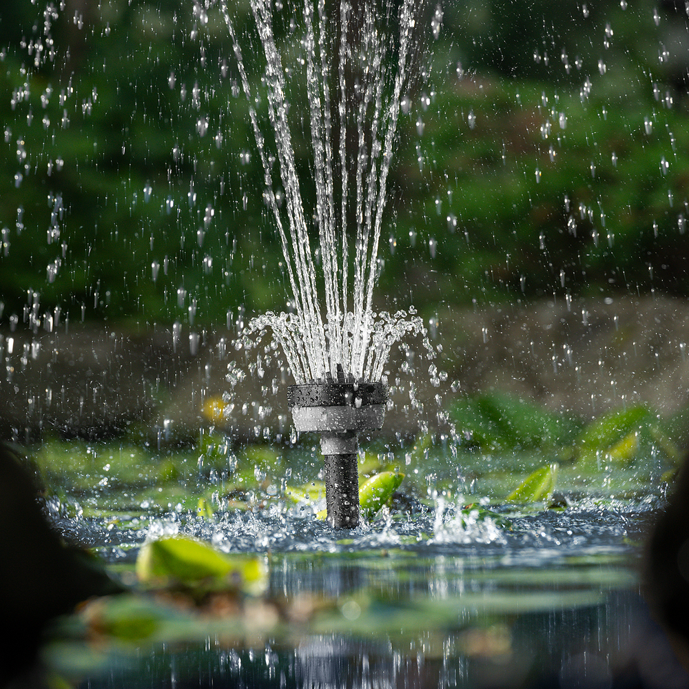 Насос фонтанный FNP90-39, 92 Вт, подъем 3,9 м, 3200 л/ч, колокольчик/каскад/гейзер Denzel