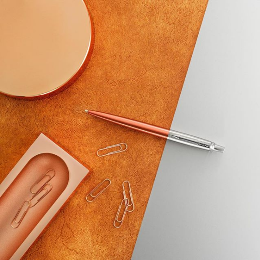 Шариковая ручка Parker Jotter Essential, Chelsea Orange CT, стержень: Mblue