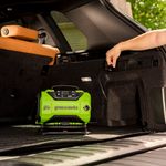Компрессор автомобильный аккумуляторный Greenworks Арт. 3400807, 24V / 12V (от прикуривателя автомобиля), без АКБ и ЗУ в сумке