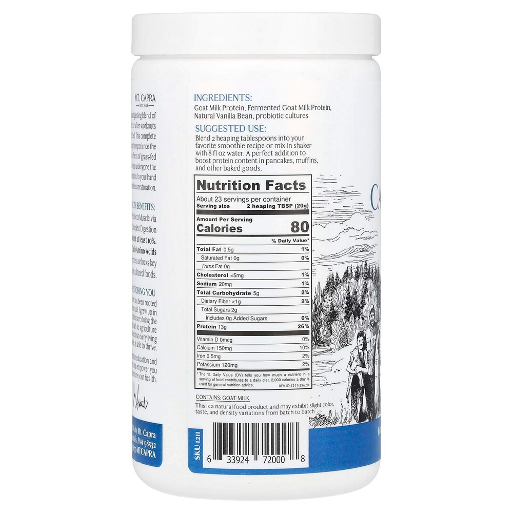 Mt. Capra, Caprotein®, с ванильным вкусом, 453 г (16 унций)