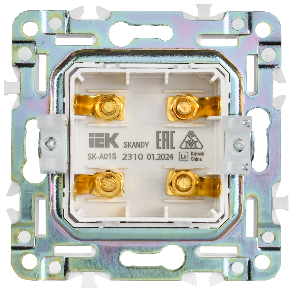 SKANDY Аудиорозетка 4-местная SK-A01S серебряный IEK
