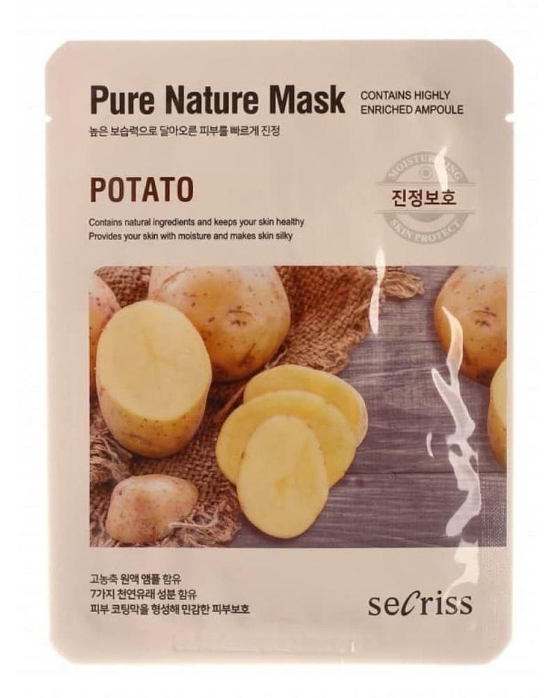 Маска для лица тканевая с картофелем Secriss Pure Nature Mask Pack-Potato 25мл
