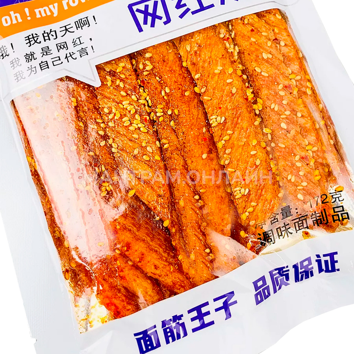 Снеки пряные Yu Jin Long Oh! my cool палочки очень острые с кунжутом (синие) 172 г