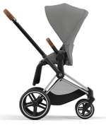 Коляска 3 в 1 Cybex Priam IV Chrome Brown complete и автокресло Cloud T i-Size Leaf Green Plus Mirage Grey